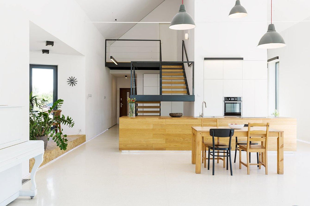 Spacious Kitchen Interior Home Office