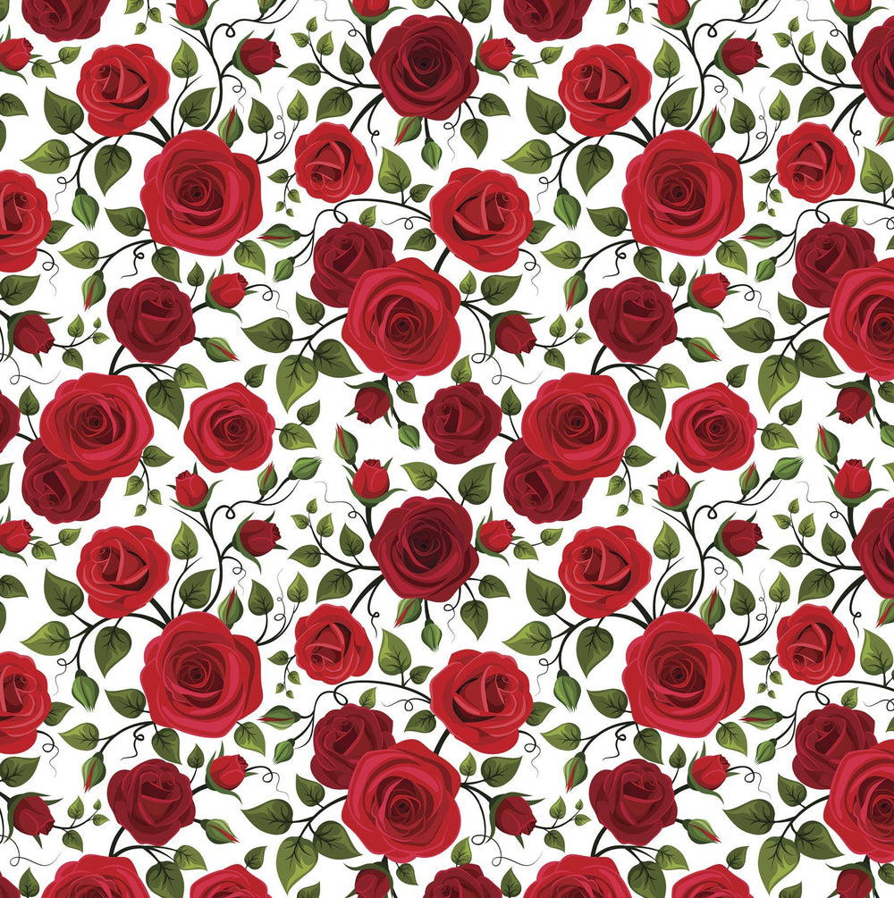 Floral Wall Red Roses Backdrop