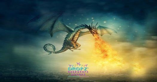 Fiery Dinosaur Dragon